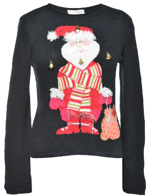 Factory Direct Sale Beyond Retro Reworked Christmas Jumper With Bells - M