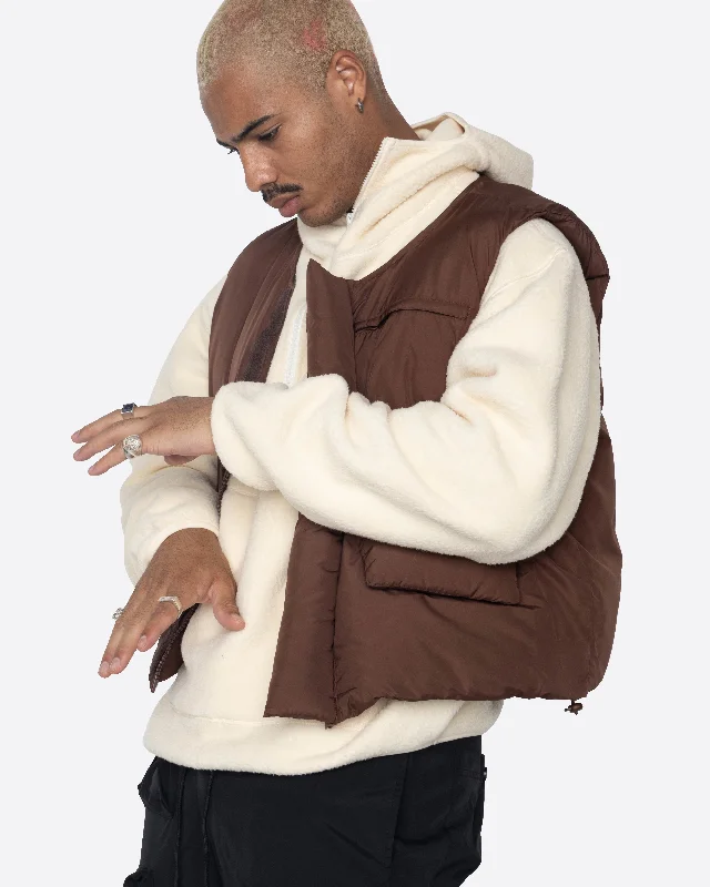 Weekend Specials to Celebrate EPTM BUBBLE VEST-BROWN