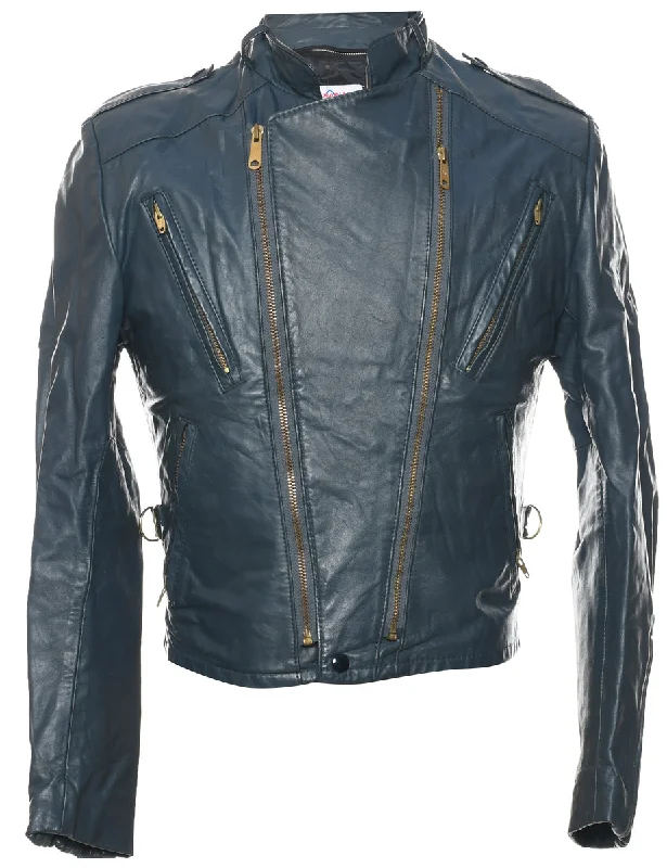 Bargain Blast Biker Style Leather Jacket - S