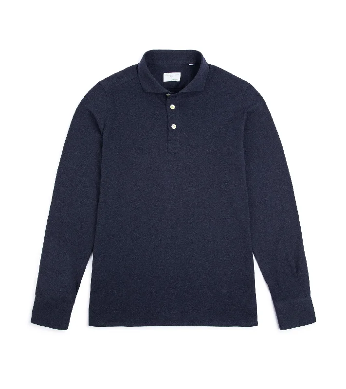 Final Markdown Finamore Cotton Cashmere Orlando Polo Shirt: Navy