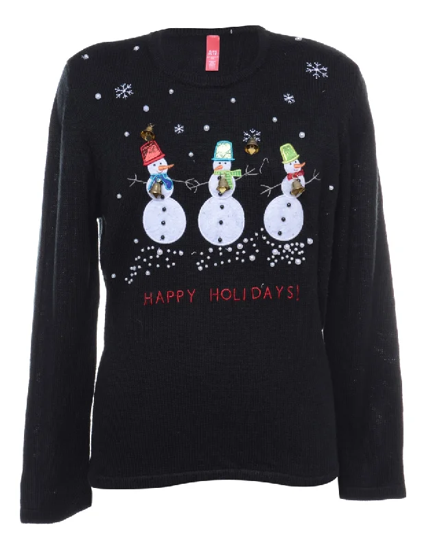 Weekend Deals That Dazzle Beyond Retro Reworked Christmas Jumper With Bells - XL