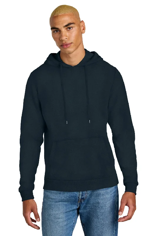 District Mens Perfect Tri Fleece Hooded Sweatshirt Hoodie w/ Pouch Pocket - New Navy Blue