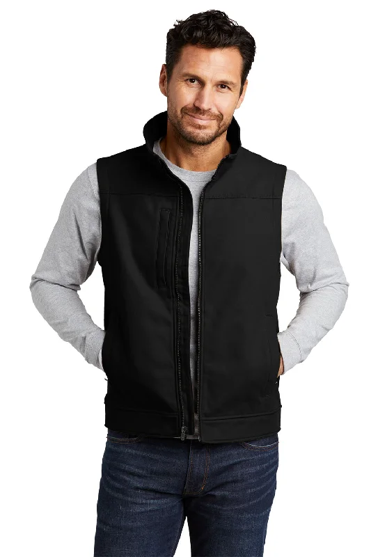 Deal Explosion CornerStone Mens Duck Cloth Water Resistant Full Zip Vest - Black