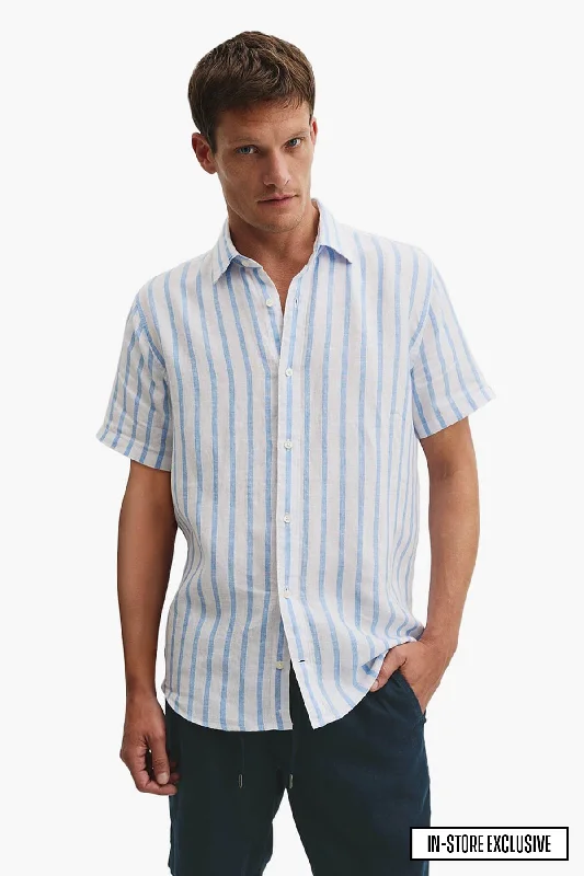 Epic Value Country Road | Regular Fit Linen Stripe SS Shirt