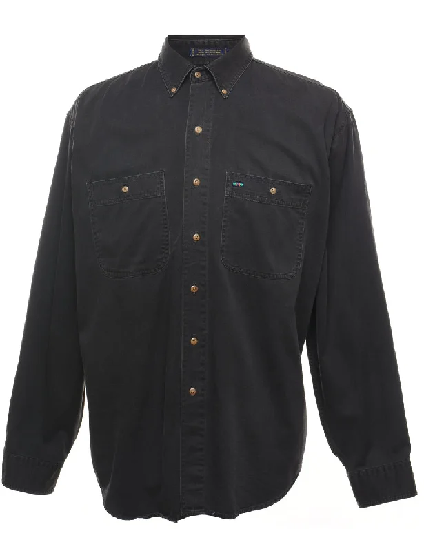 Weekend Specials to Delight Black Classic Denim Shirt - L