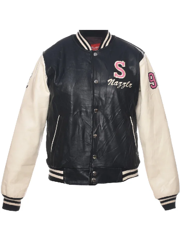 Super Bargain Black Bomber Jacket - L