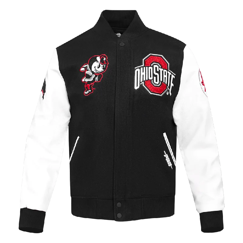 Instant Discount OHIO STATE UNIVERSITY CLASSIC MEN'S WOOL VARSITY JACKET (BLACK/WHITE) Instant Discount OHIO STATE UNIVERSITY CLASSIC MEN'S WOOL VARSITY JACKET (BLACK/WHITE)