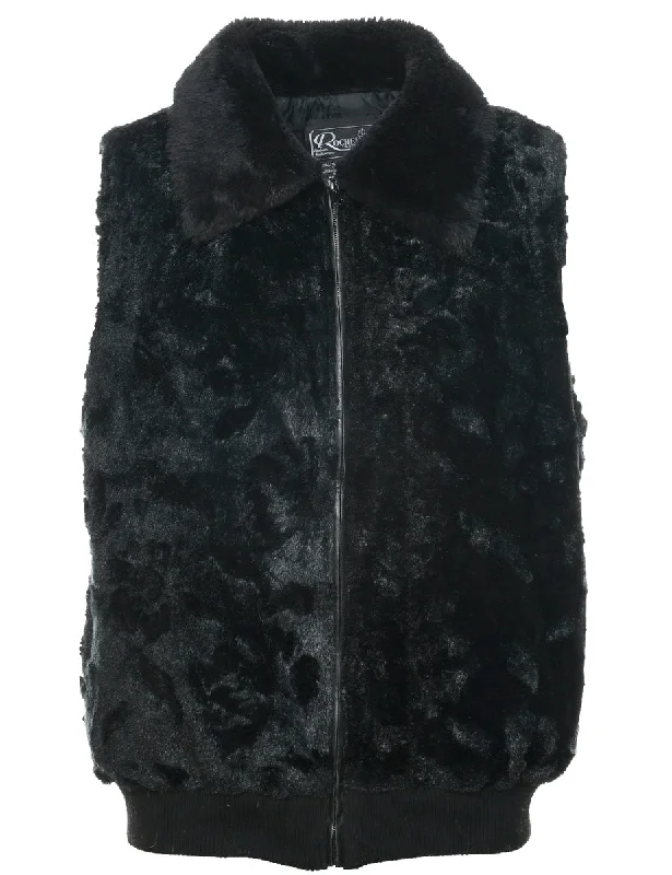 Weekend Deal Black Faux Fur Jacket - L