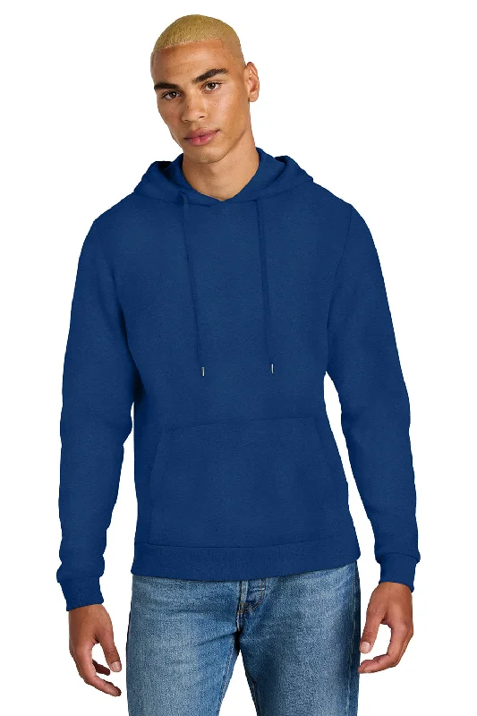 District Mens Perfect Tri Fleece Hooded Sweatshirt Hoodie w/ Pouch Pocket - Deep Royal Blue