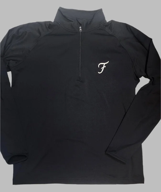 Men's Cursive F Sport 1/4 zip-Black