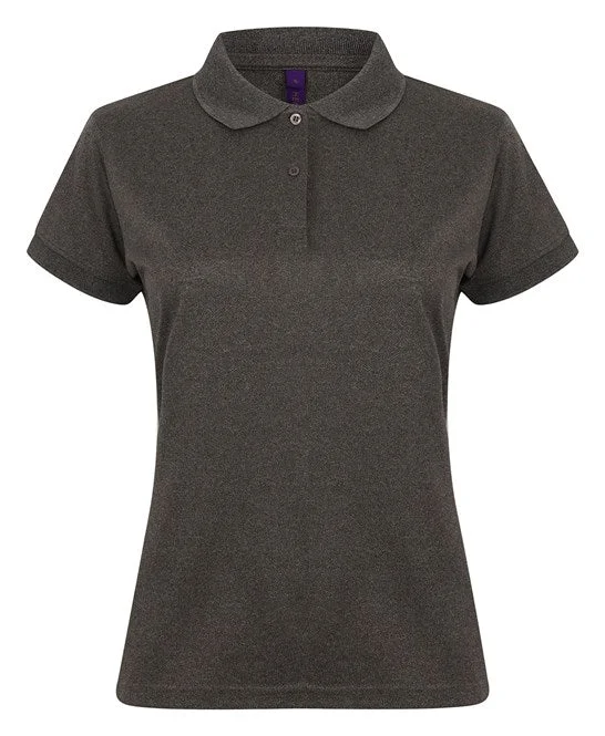 Mega Deal Henbury Women's Coolplus® Polo Shirt - Heather Charcoal