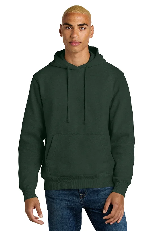 Quick Sale District Mens V.I.T. Heavyweight Fleece Hooded Sweatshirt Hoodie w/ Pouch Pocket - Forest Green