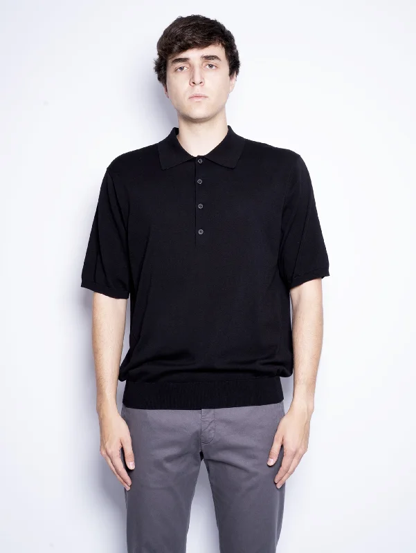 Polo in Cotone Extrafine Nero