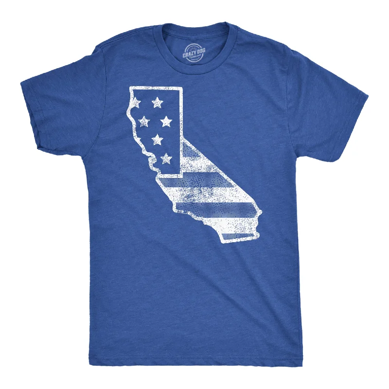 Clearance Sale American Flag California Men's T Shirt