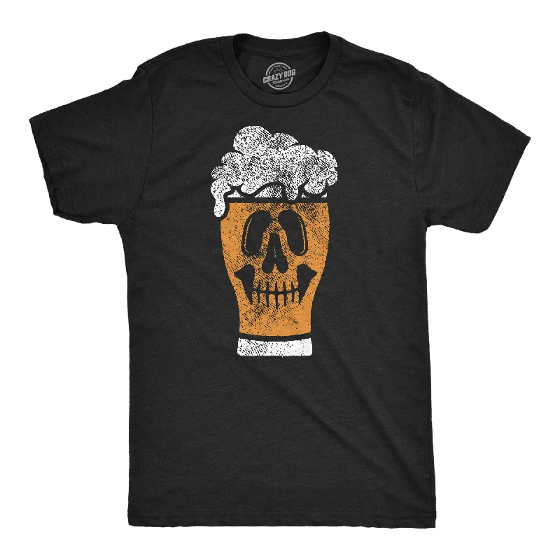 Deal Mania Beer Glass Skull Men's T Shirt
