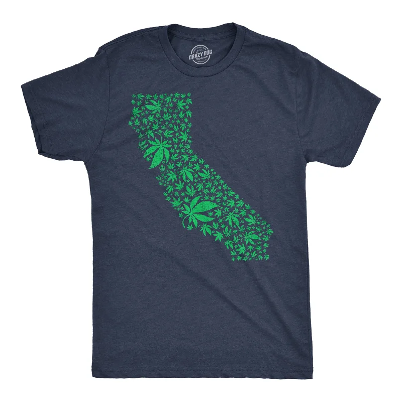 California State Pot Leaves Men's T Shirt