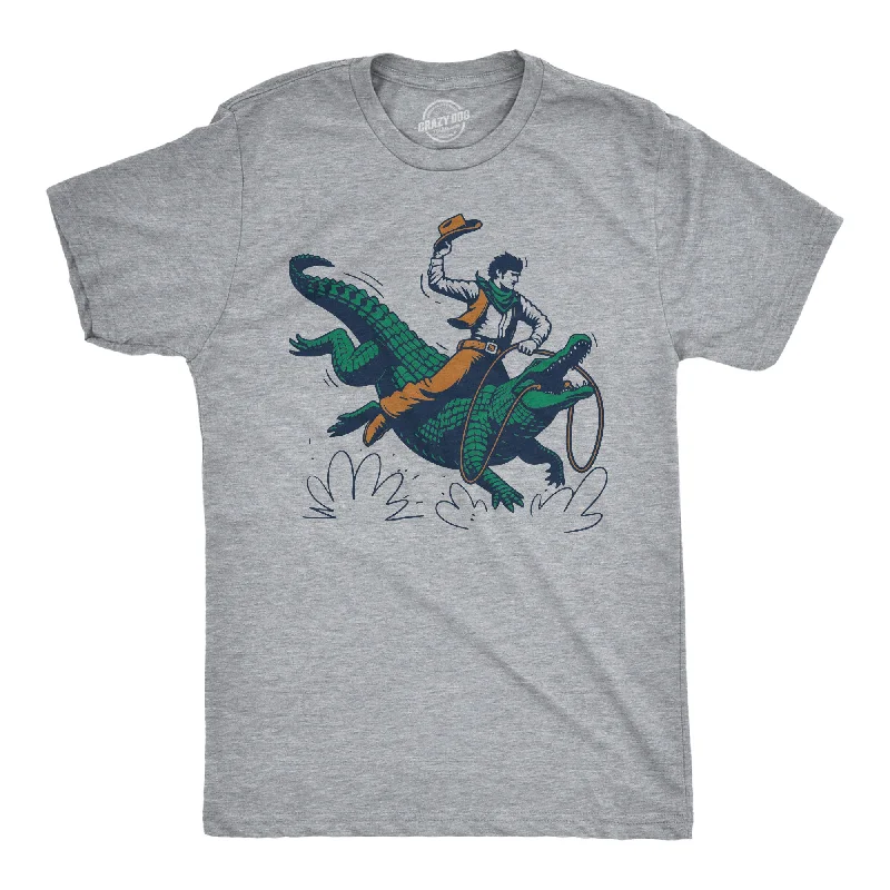 YEAR-End Sale Cowboy Gator Ride Men's T Shirt