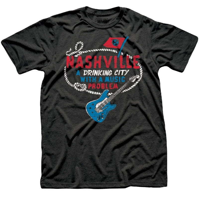 Closeout Drinking City Music Problem T-Shirt