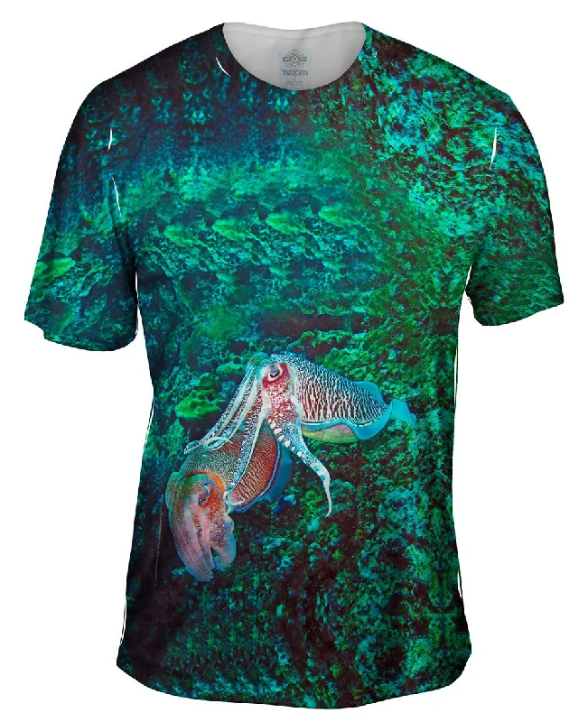 Can't Beat Hooded Cuttlefish Squid Underwater