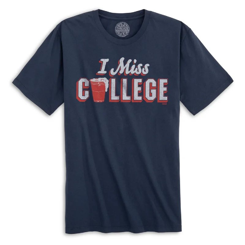 Mega Discount I Miss College Organic Cotton T-shirt