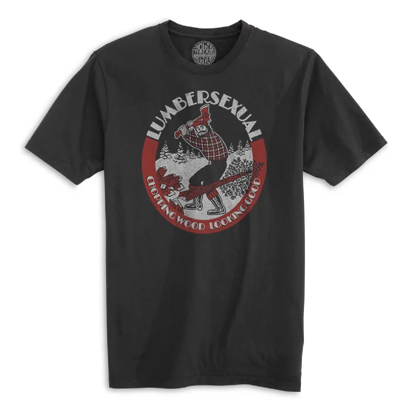 Take Action Lumbersexual, Chopping Wood Looking Good Organic Cotton T-shirt