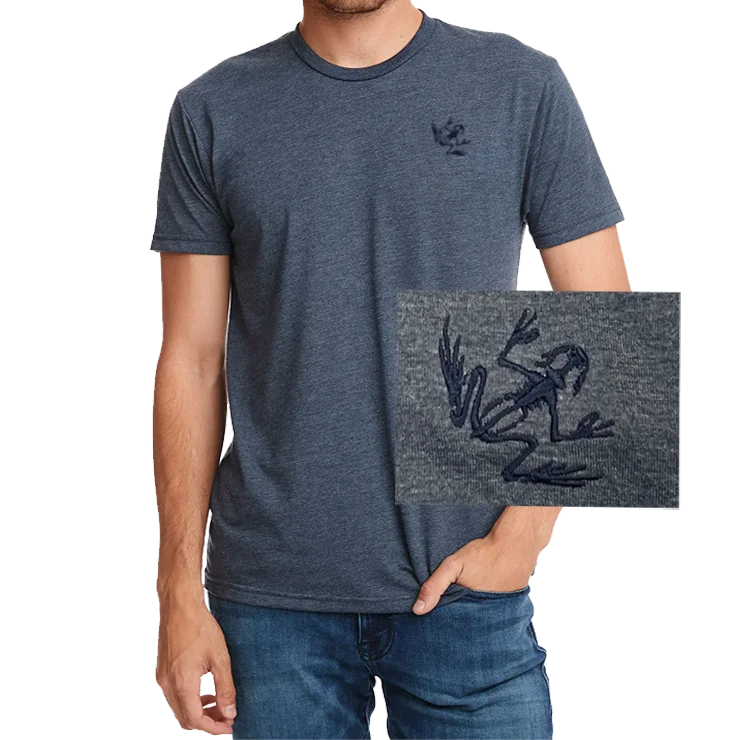 Discount Deals Men's Bone Frog Indigo Triblend T-shirt
