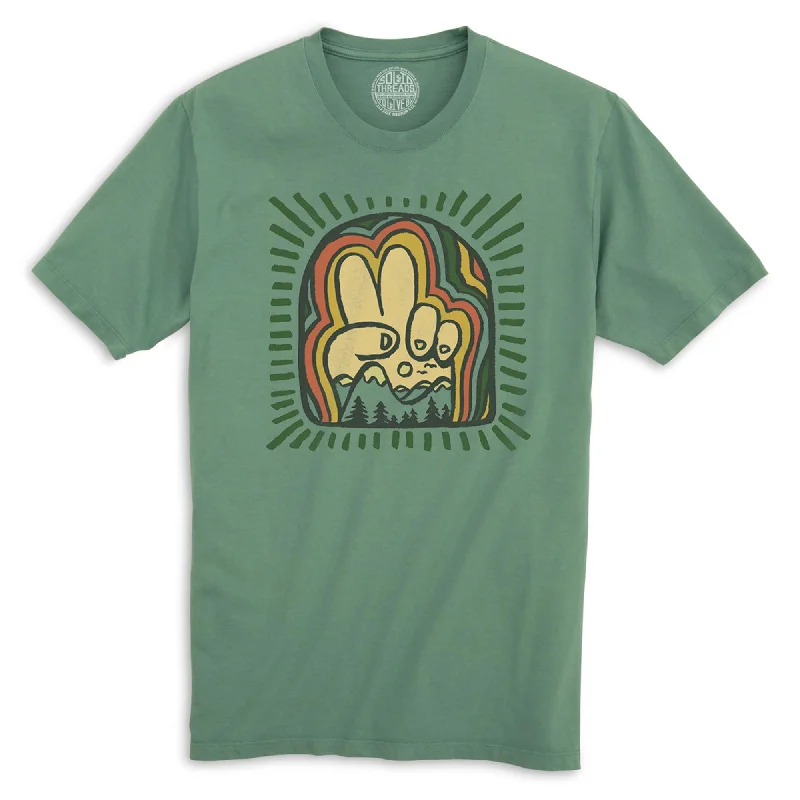 Markdown Sale Peace Mountains | Design by Dylan Fant Organic Cotton T-shirt