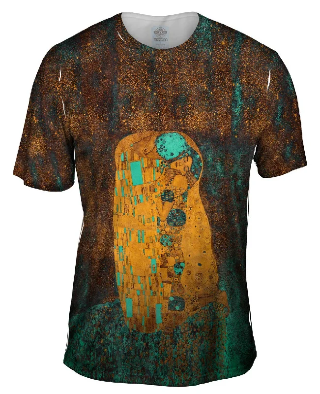Super Sale Pop Art Klimt - "The Kiss Turquoise Brown" (1907)