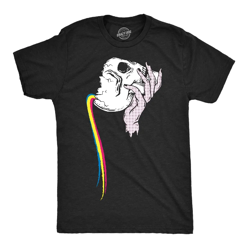 Act Fast Pouring Rainbow Skull Men's T Shirt
