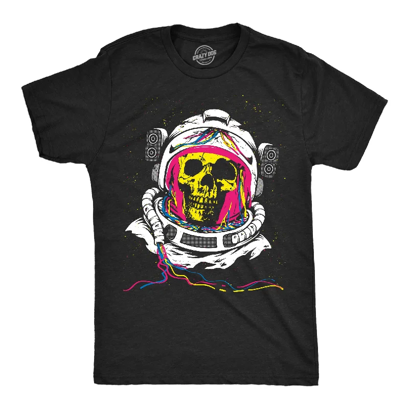 Crazy Deals Rainbow Astronaut Skull Men's T Shirt