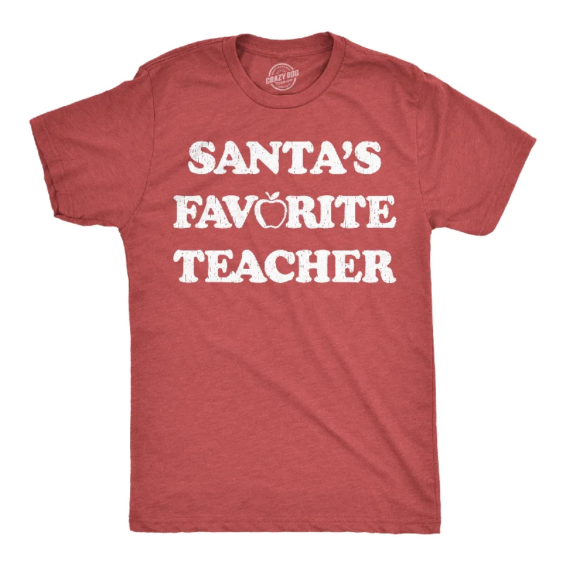 Low Prices Santas Favorite Teacher Men's T Shirt