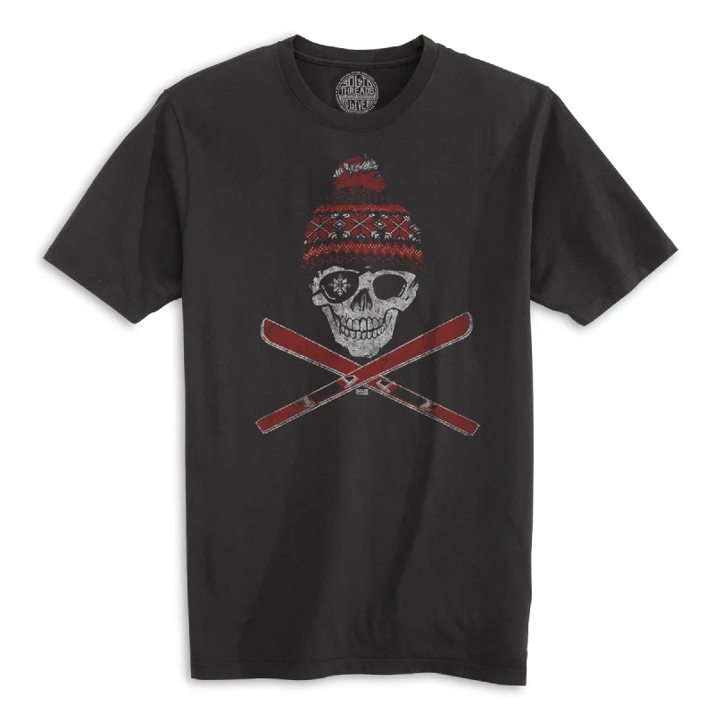 Quick Sale Ski Skull Organic Cotton T-shirt