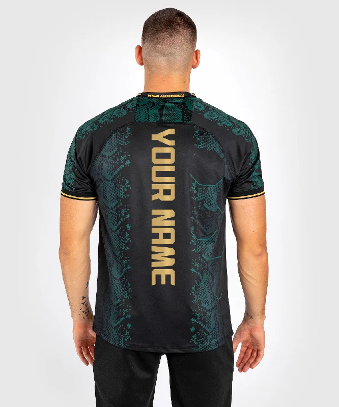 UFC Adrenaline by Venum Personalized Authentic Fight Night Men’s Jersey  - Emerald Edition -  Green/Black/Gold