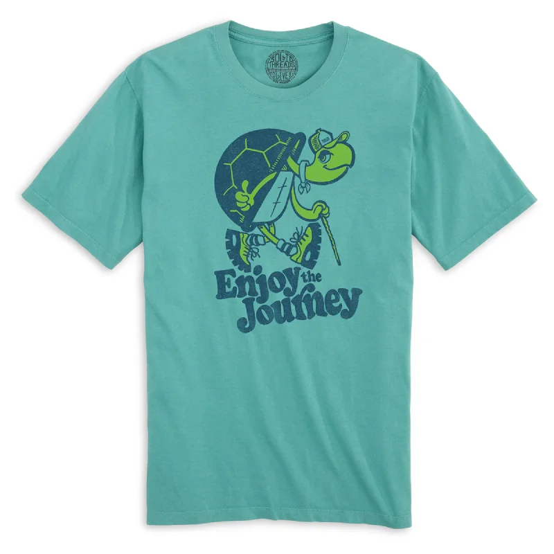 Final Clearance Turtle Enjoy the Journey Organic Cotton T-shirt