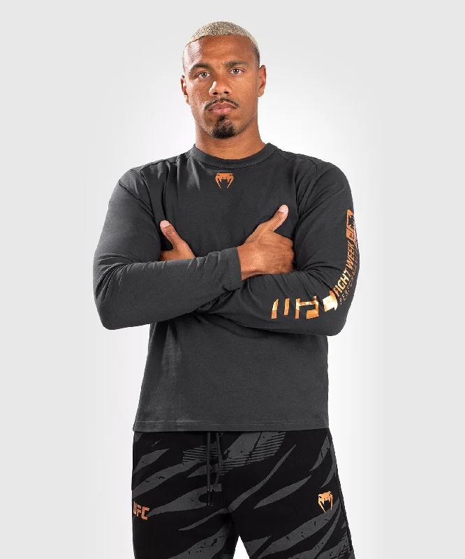 Weekend Specials You Can't Miss UFC Adrenaline by Venum Fight Week Men’s Long Sleeve T-Shirt - Charcoal Grey