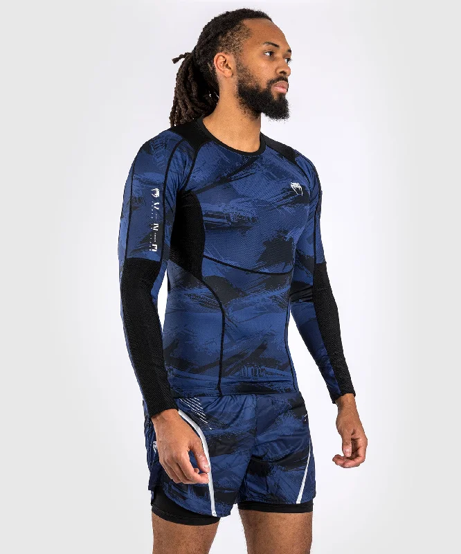 Venum Electron 3.0 Long Sleeve Rashguard - Navy