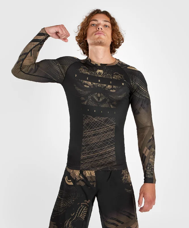 Venum Gorilla Jungle Rashguard Long Sleeves - Black/Sand