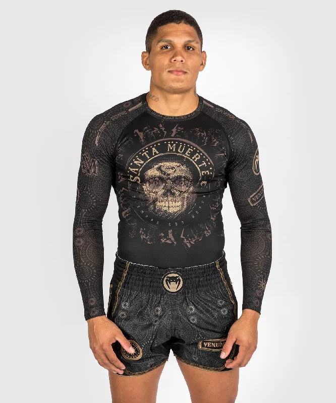 Venum Santa Muerte Dark Side - Rashguard Long Sleeves - Black/Brown