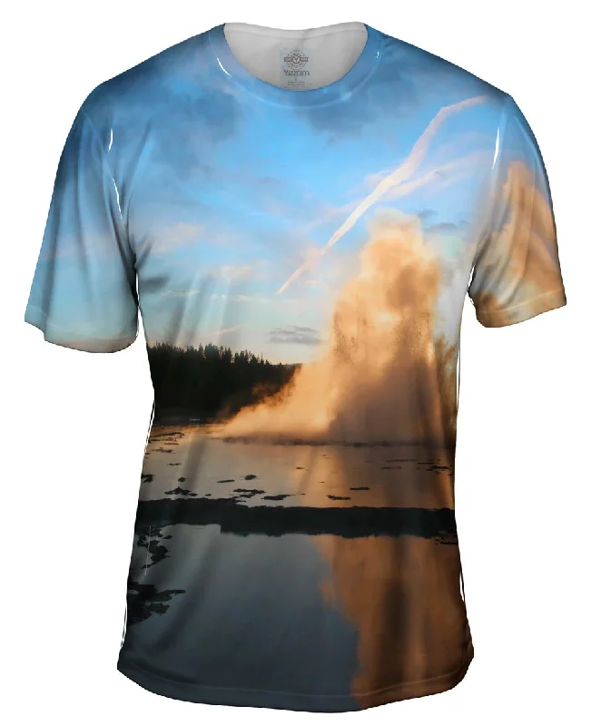 Price Reduction Yellowstone Park Geyser Sunset